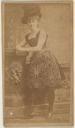 Actress wearing tall feathered hat, from the Actresses series (N668)