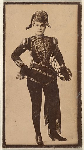 Actress wearing military-inspired costume, from the Actresses series (N668)