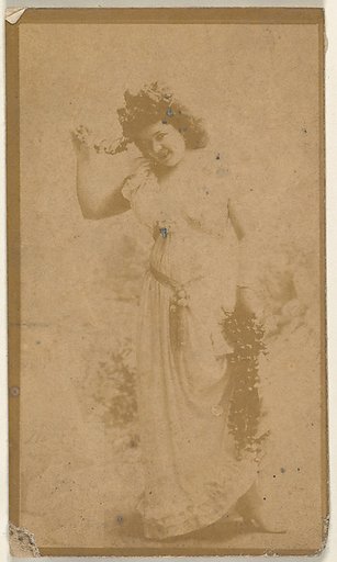 Actress wearing headpiece of floral vines, from the Actresses series (N668)