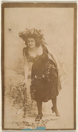 Actress wearing costume with floral headpiece, from the Actresses series (N668)