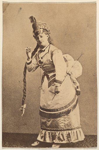 Actress with knee-length braid, from the Actresses series (N668)