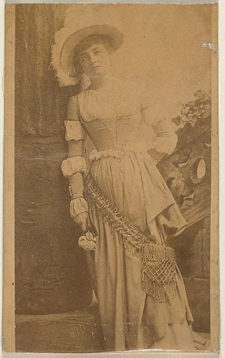 Actress leaning against column, from the Actresses series (N668)