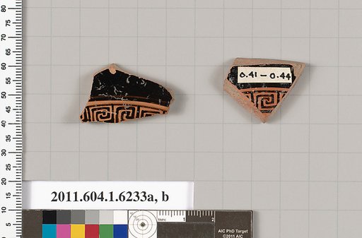 Terracotta fragments of kylikes (drinking cups)