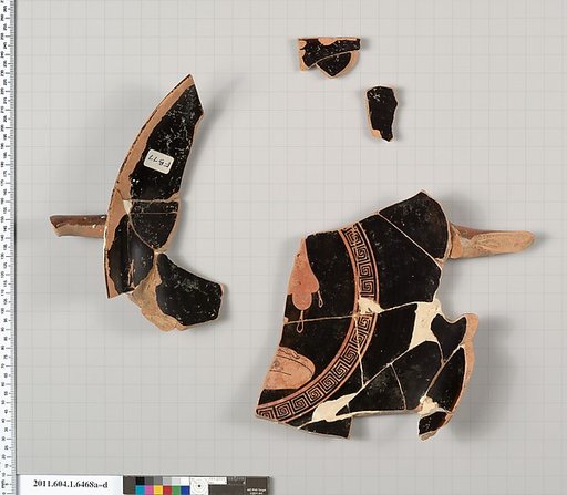 Terracotta fragments of a kylix (drinking cup)