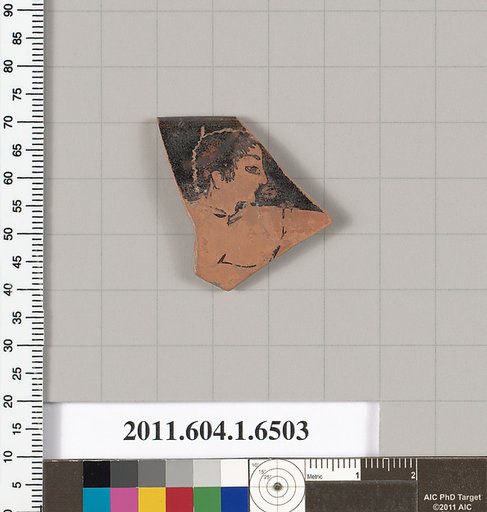 Terracotta rim fragment of a kylix (drinking cup)