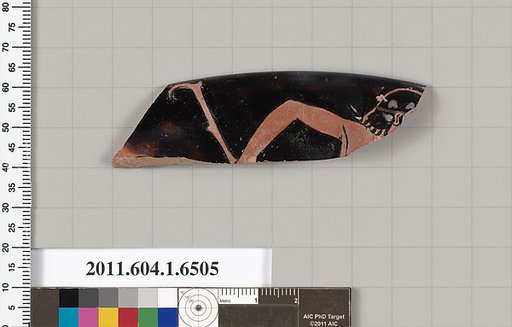Terracotta rim fragment of a kylix (drinking cup)