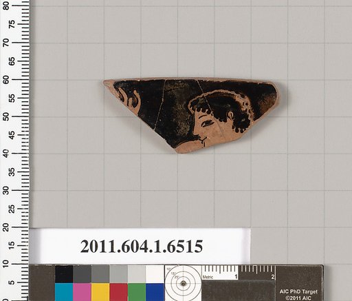 Terracotta rim fragment of a kylix (drinking cup)