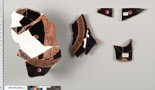 Terracotta fragments of a kylix (drinking cup)
