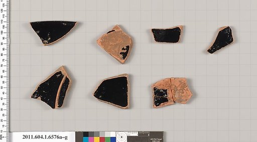Terracotta fragments of a kylix (drinking cup)
