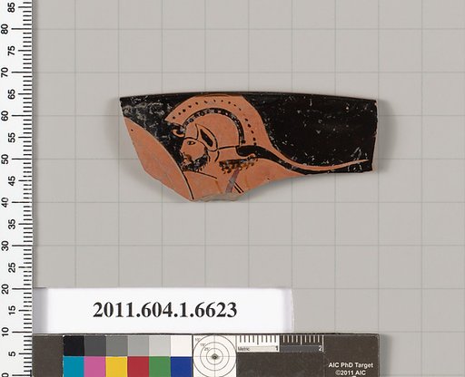 Terracotta rim fragment of a kylix (drinking cup)