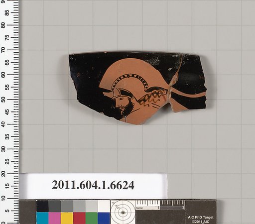 Terracotta rim fragment of a kylix (drinking cup)