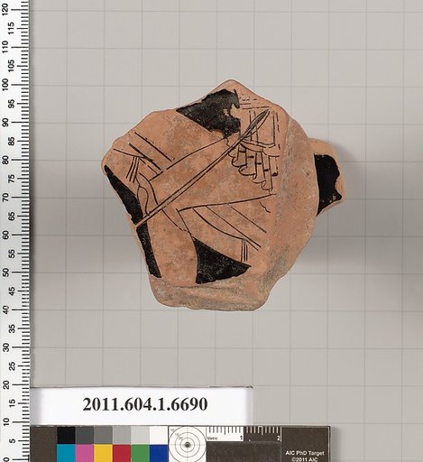 Terracotta fragment of a kylix (drinking cup)