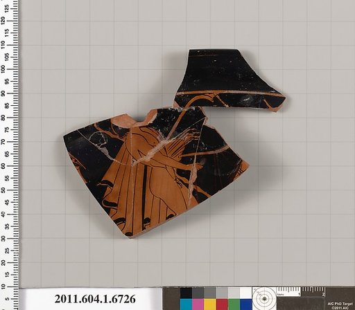 Terracotta rim fragment of a kylix (drinking cup)
