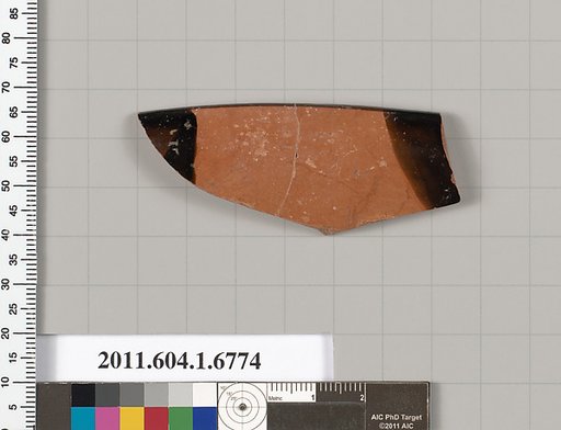 Terracotta rim fragment of a kylix (drinking cup)