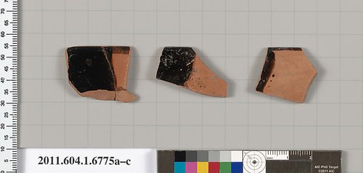 Terracotta rim fragments of kylikes (drinking cups)