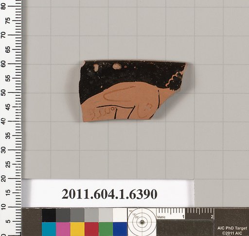 Terracotta rim fragment of a kylix (drinking cup)