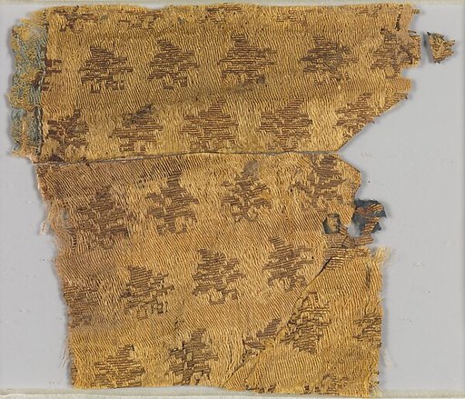 Textile fragment with floral pattern