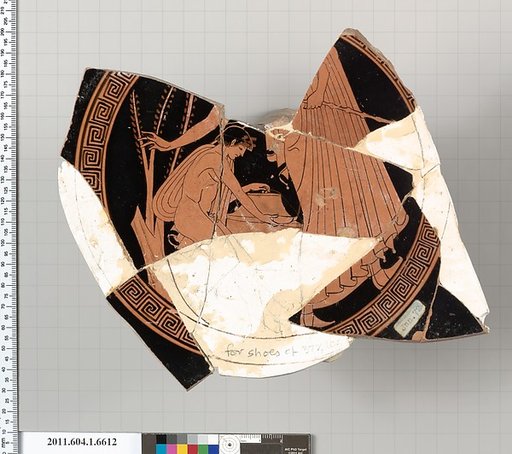 Terracotta fragment of a kylix (drinking cup)