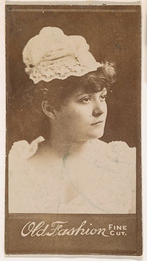 Actress wearing lace cap, from the Actresses series (N664) promoting Old Fashion Fine Cut Tobacco