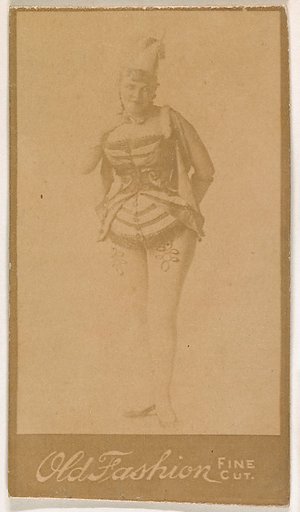 Actress in costume, from the Actresses series (N664) promoting Old Fashion Fine Cut Tobacco