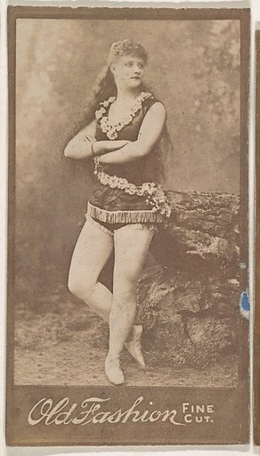Actress standing with arms crossed, from the Actresses series (N664) promoting Old Fashion Fine Cut Tobacco