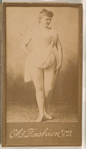 Portrait of actress, from the Actresses series (N664) promoting Old Fashion Fine Cut Tobacco