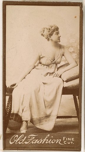 Portrait of actress, from the Actresses series (N664) promoting Old Fashion Fine Cut Tobacco