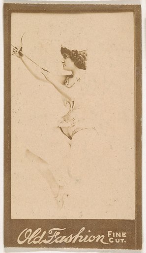 Actress with bow and arrow, from the Actresses series (N664) promoting Old Fashion Fine Cut Tobacco