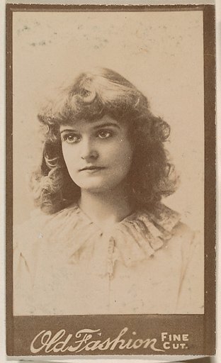 Portrait of actress, from the Actresses series (N664) promoting Old Fashion Fine Cut Tobacco