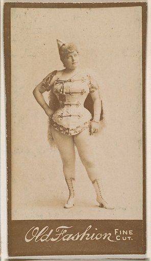 Actress wearing pointed cap, from the Actresses series (N664) promoting Old Fashion Fine Cut Tobacco