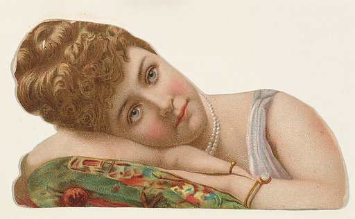 Actress resting head on hands, from Stars of the Stage, Fourth Series (N132) issued by Duke Sons & Co. to promote Honest Long Cut Tobacco
