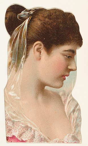 Actress in profile, from Stars of the Stage, Fourth Series (N132) issued by Duke Sons & Co. to promote Honest Long Cut Tobacco