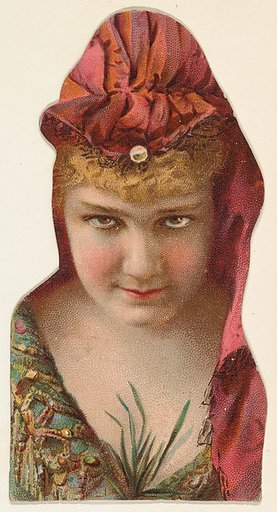 Actress wearing leaves at neckline, from Stars of the Stage, Fourth Series (N132) issued by Duke Sons & Co. to promote Honest Long Cut Tobacco