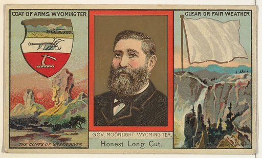 Governor Moonlight, Wyoming Territory, from "Governors, Arms, Etc." series (N133-1), issued by Duke Sons & Co.