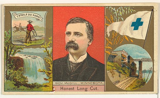 Governor McGill, Minnesota, from "Governors, Arms, Etc." series (N133-1), issued by Duke Sons & Co.