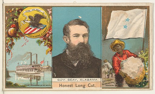 Governor Seay, Alabama, from "Governors, Arms, Etc." series (N133-1), issued by Duke Sons & Co.