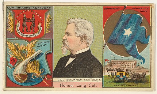 Governor Buckner, Kentucky, from "Governors, Arms, Etc." series (N133-1), issued by Duke Sons & Co.