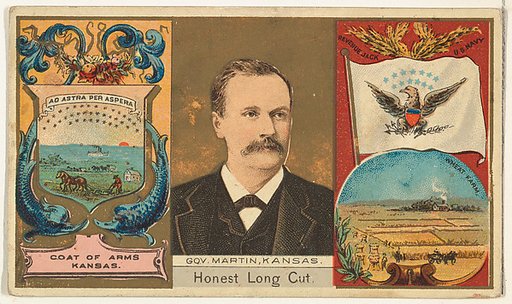 Governor Martin, Kansas, from "Governors, Arms, Etc." series (N133-1), issued by Duke Sons & Co.