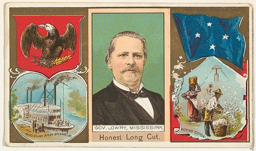 Governor Lowry, Mississippi, from "Governors, Arms, Etc." series (N133-1), issued by Duke Sons & Co.