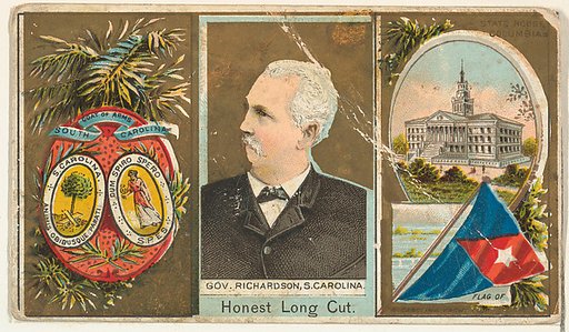 Governor Richardson, South Carolina, from "Governors, Arms, Etc." series (N133-1), issued by Duke Sons & Co.