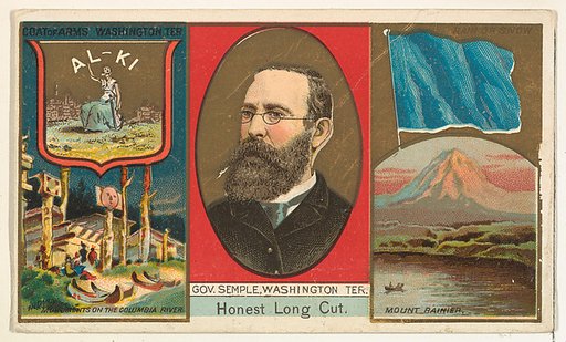 Governor Semple, Washington Territory, from "Governors, Arms, Etc." series (N133-1), issued by Duke Sons & Co.