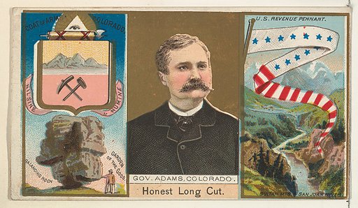 Governor Adams, Colorado, from "Governors, Arms, Etc." series (N133-1), issued by Duke Sons & Co.