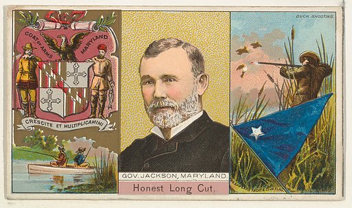 Governor Jackson, Maryland, from "Governors, Arms, Etc." series (N133-1), issued by Duke Sons & Co.