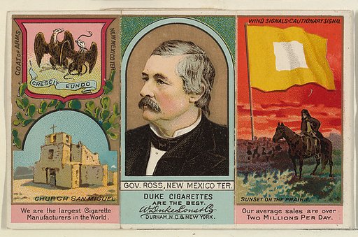 Governor Ross, New Mexico Territory, from "Governors, Arms, Etc." series (N133-2), issued by Duke Sons & Co.