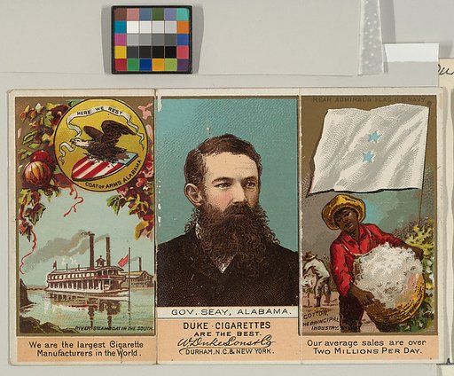 Governor Seay, Alabama, from "Governors, Arms, Etc." series (N133-2), issued by Duke Sons & Co.