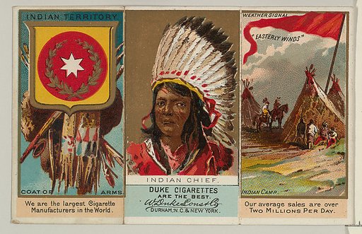 Indian Chief, from "Governors, Arms, Etc." series (N133-2), issued by Duke Sons & Co.