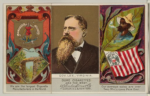 Governor Lee, Virginia, from "Governors, Arms, Etc." series (N133-2), issued by Duke Sons & Co.