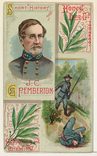 A Short History: General John C. Pemberton, from the Histories of Generals series (N114) issued by W. Duke, Sons & Co. to promote Honest Long Cut Smoking and Chewing Tobacco