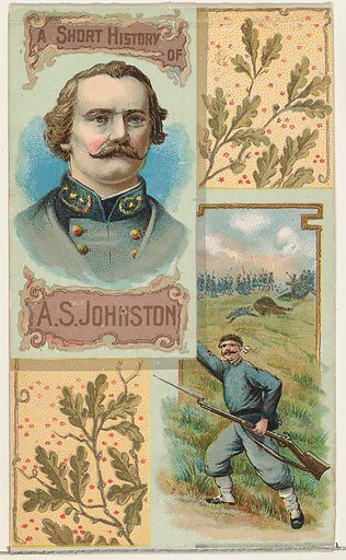 A Short History: General Albert Sidney Johnston, from the Histories of Generals series (N114) issued by W. Duke, Sons & Co. to promote Honest Long Cut Smoking and Chewing Tobacco
