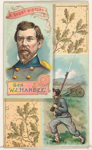 A Short History: General William J. Hardee, from the Histories of Generals series (N114) issued by W. Duke, Sons & Co. to promote Honest Long Cut Smoking and Chewing Tobacco